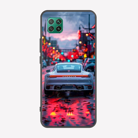Huawei Nova 7i Cover - Car Series - Premium Printed Metal soft Bumper shock Proof Case