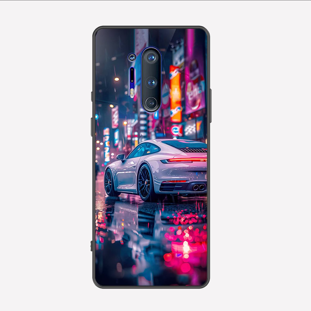 OnePlus 8 Pro Cover - Car Series - Premium Printed Metal soft Bumper shock Proof Case