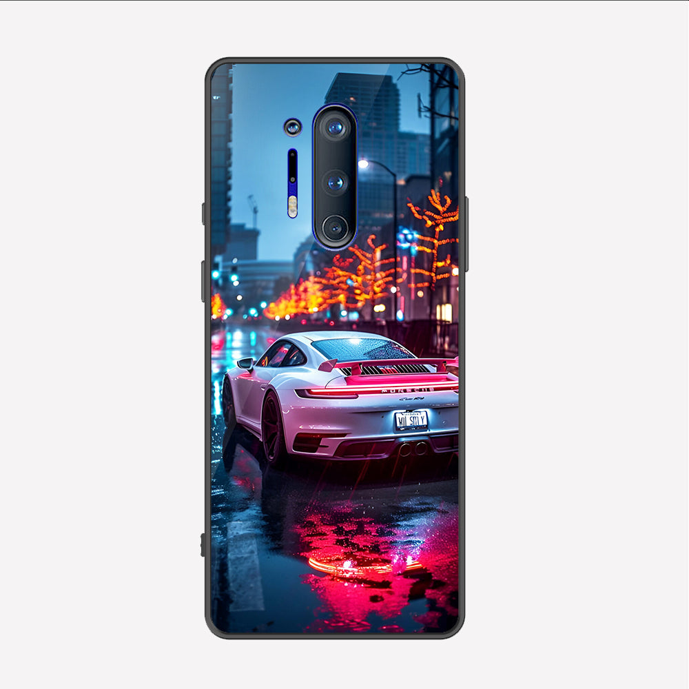 OnePlus 8 Pro Cover - Car Series - Premium Printed Metal soft Bumper shock Proof Case