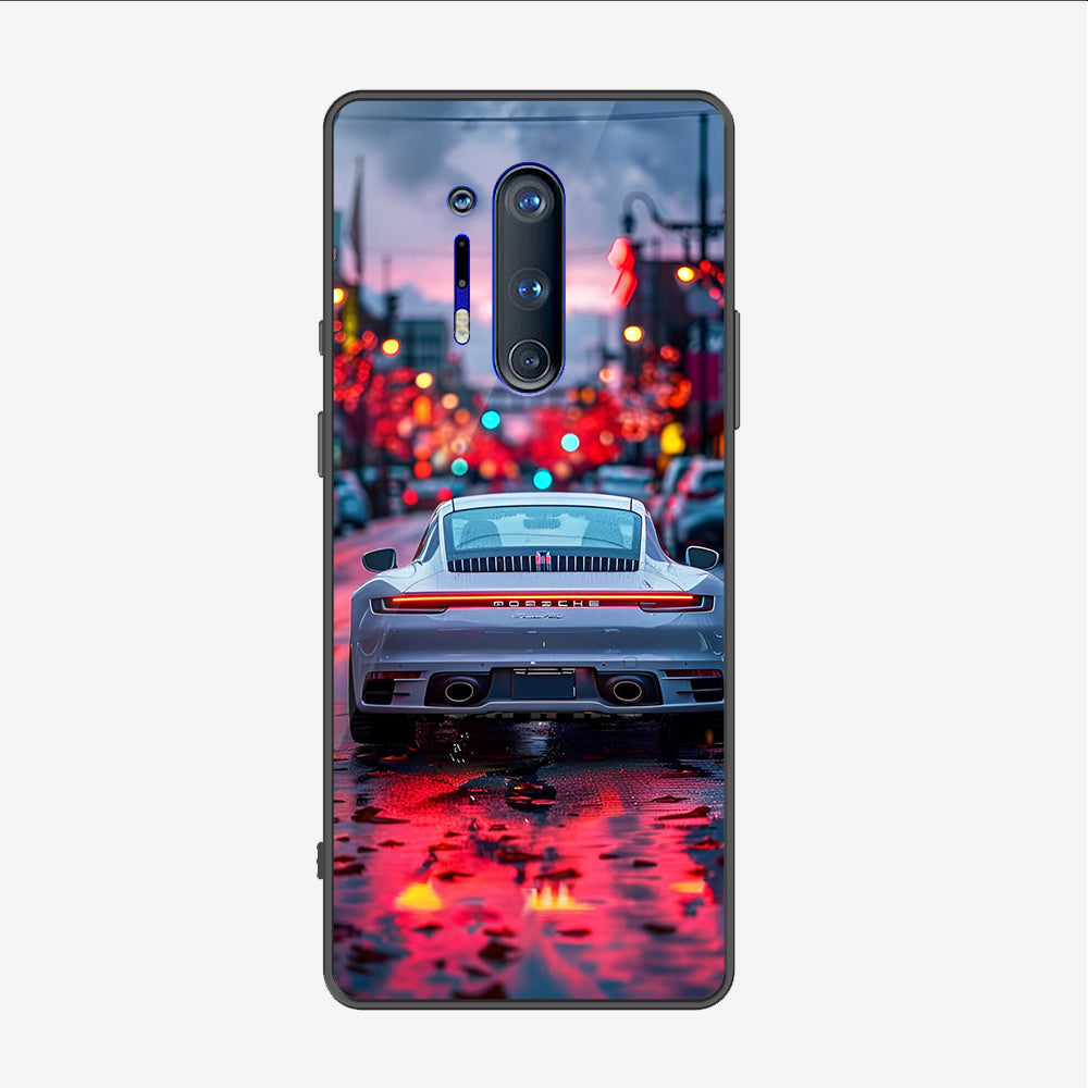 OnePlus 8 Pro Cover - Car Series - Premium Printed Metal soft Bumper shock Proof Case
