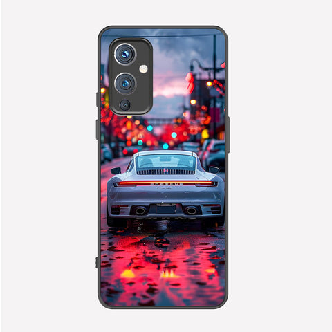 OnePlus 9 Cover - Car Series - Premium Printed Metal soft Bumper shock Proof Case