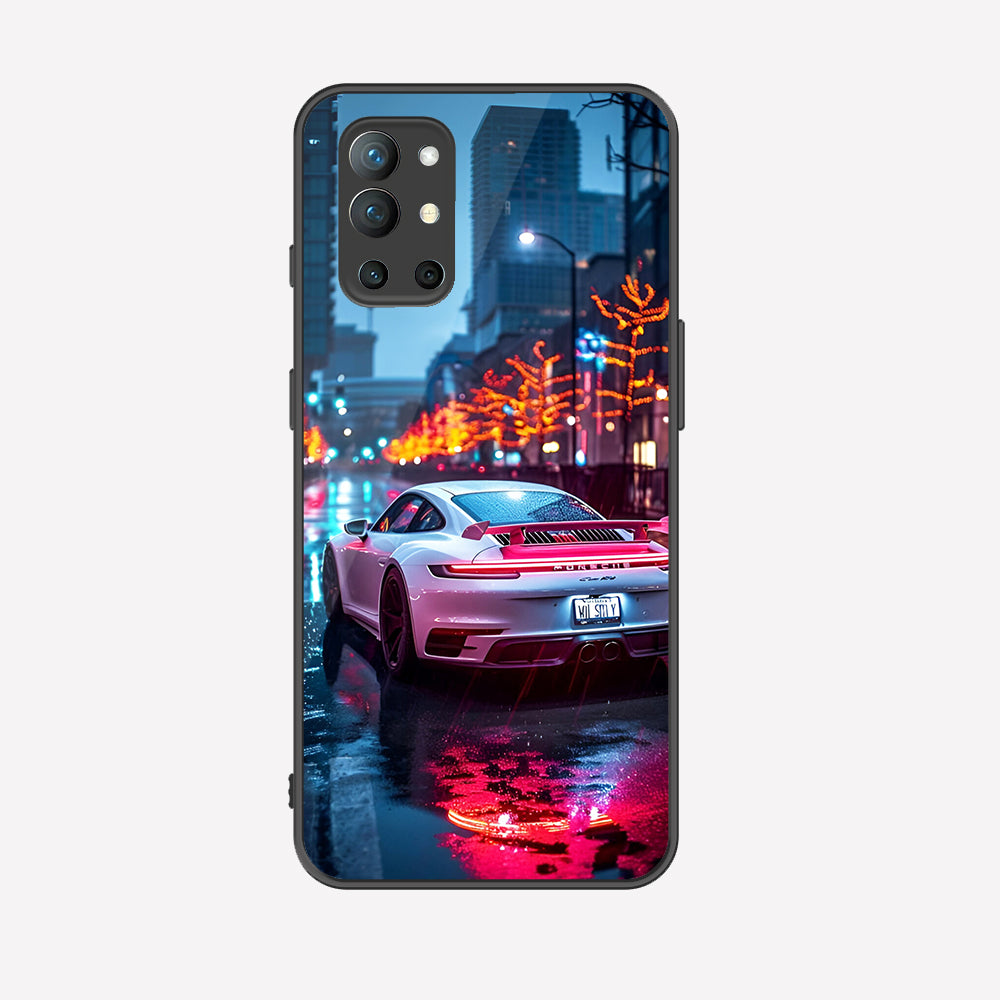 OnePlus 9R Cover - Car Series - Premium Printed Metal soft Bumper shock Proof Case
