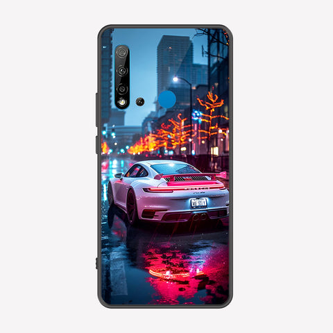 Huawei P20 Lite 2019 Cover - Car Series - Premium Printed Metal soft Bumper shock Proof Case