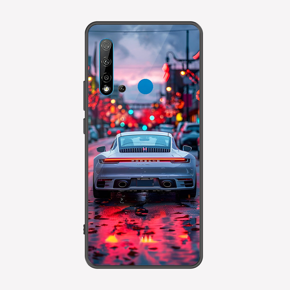 Huawei P20 Lite 2019 Cover - Car Series - Premium Printed Metal soft Bumper shock Proof Case