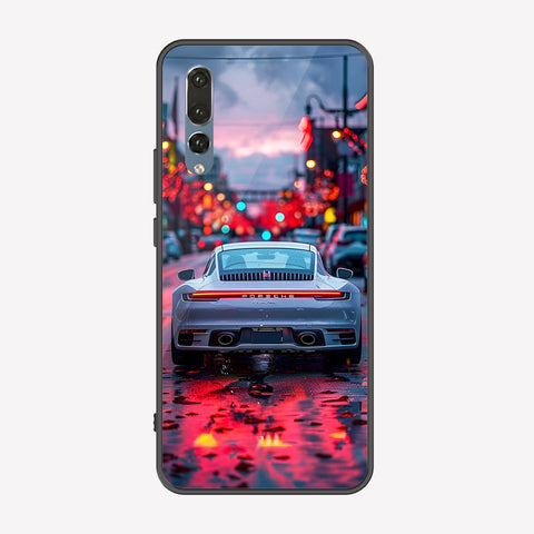 Huawei P20 Pro Cover - Car Series - Premium Printed Metal soft Bumper shock Proof Case