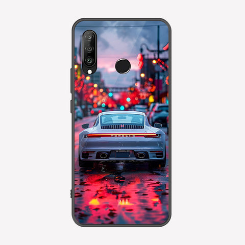 Huawei P30 lite Cover - Car Series - Premium Printed Metal soft Bumper shock Proof Case