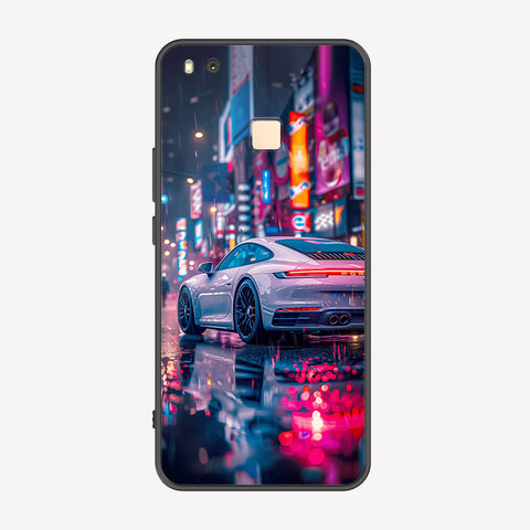 Huawei P9 Lite Cover - Car Series - Premium Printed Metal soft Bumper shock Proof Case