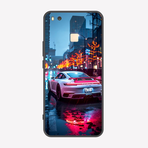 Huawei P9 Lite Cover - Car Series - Premium Printed Metal soft Bumper shock Proof Case