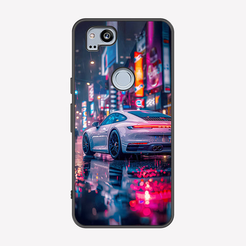 Google Pixel 2 Cover - Car Series - Premium Printed Metal soft Bumper shock Proof Case