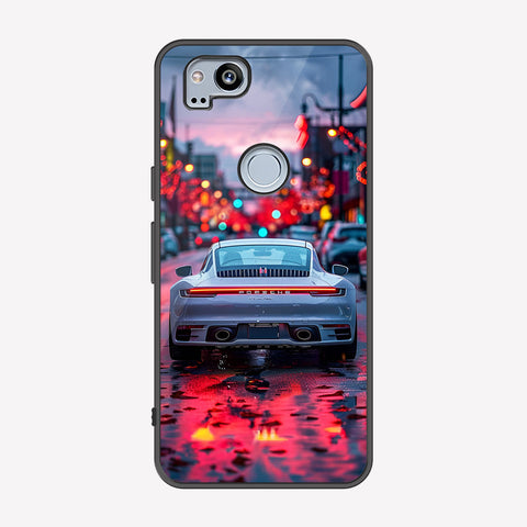 Google Pixel 2 Cover - Car Series - Premium Printed Metal soft Bumper shock Proof Case