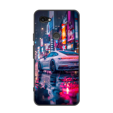 Google Pixel 3a Cover - Car Series - Premium Printed Metal soft Bumper shock Proof Case