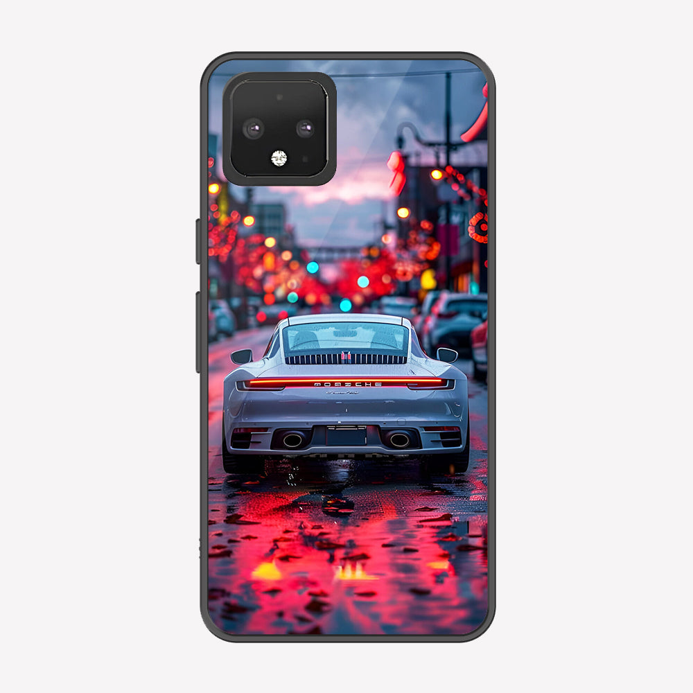 Google Pixel 4 Cover - Car Series - Premium Printed Metal soft Bumper shock Proof Case