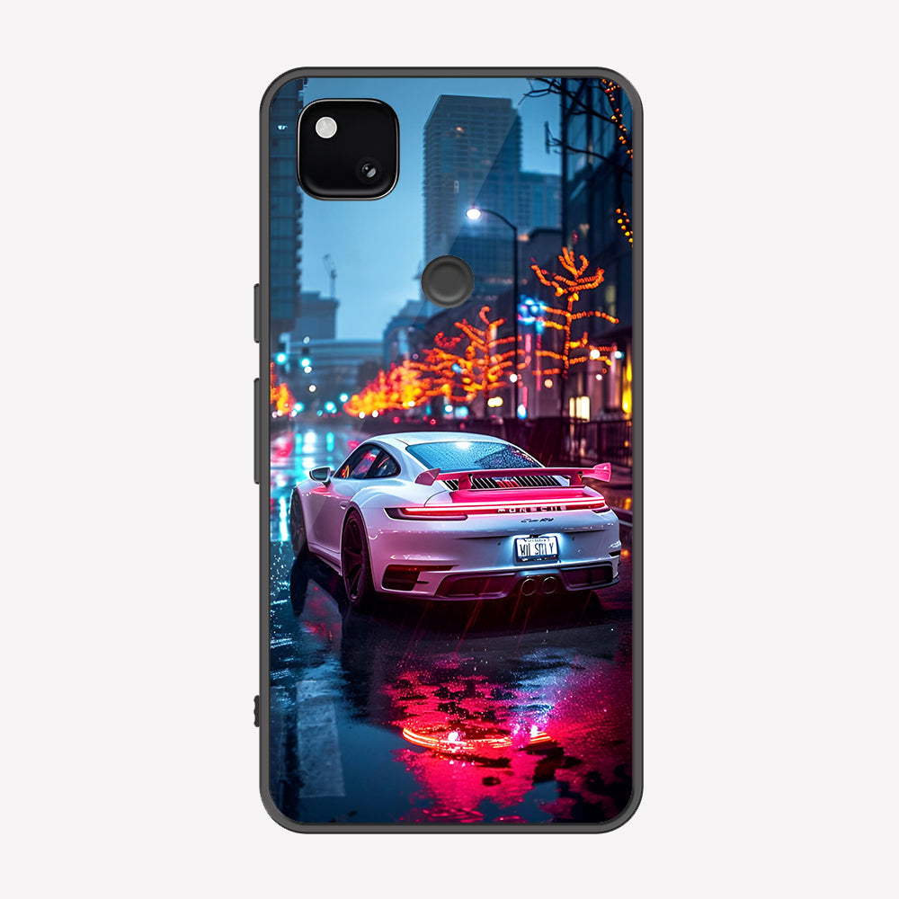 Google Pixel 4a 4G Cover - Car Series - Premium Printed Metal soft Bumper shock Proof Case