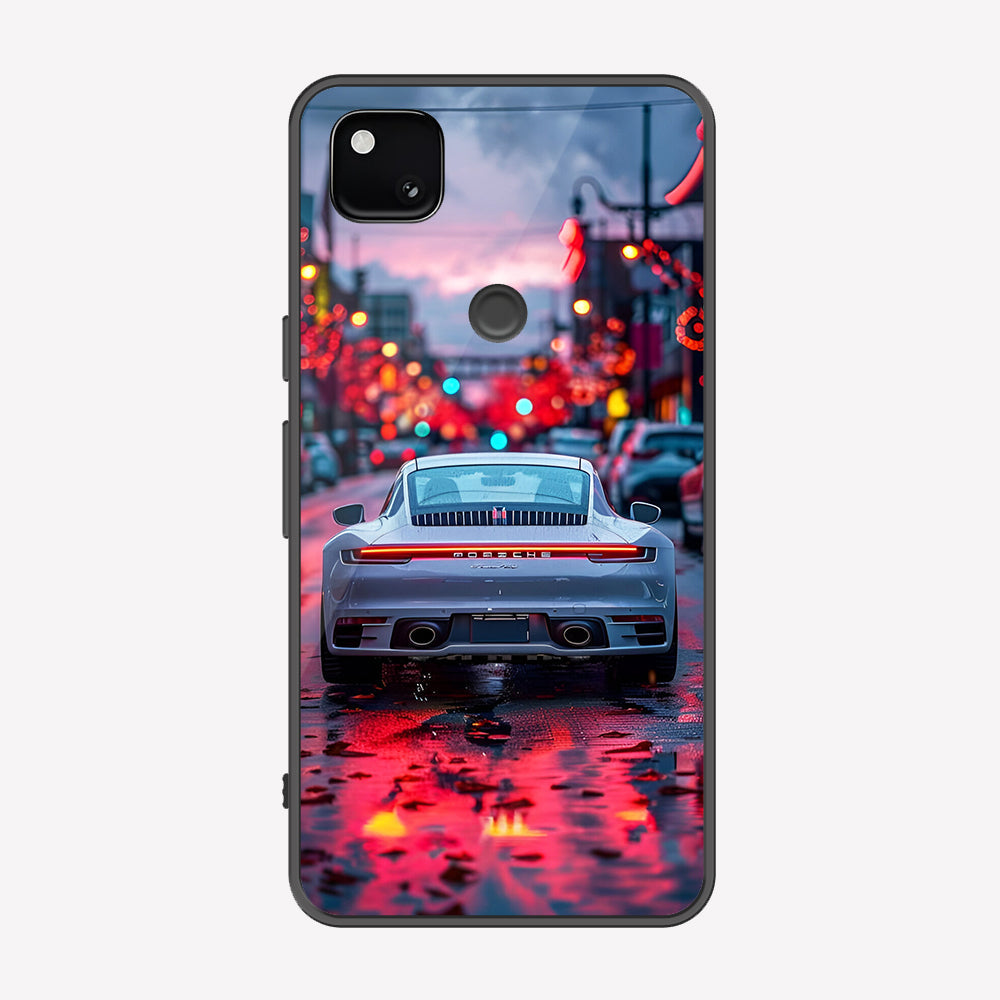 Google Pixel 4a 4G Cover - Car Series - Premium Printed Metal soft Bumper shock Proof Case