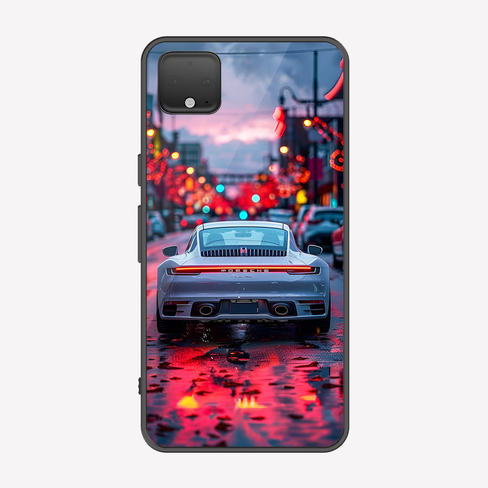 Google Pixel 4 XL Cover - Car Series - Premium Printed Metal soft Bumper shock Proof Case