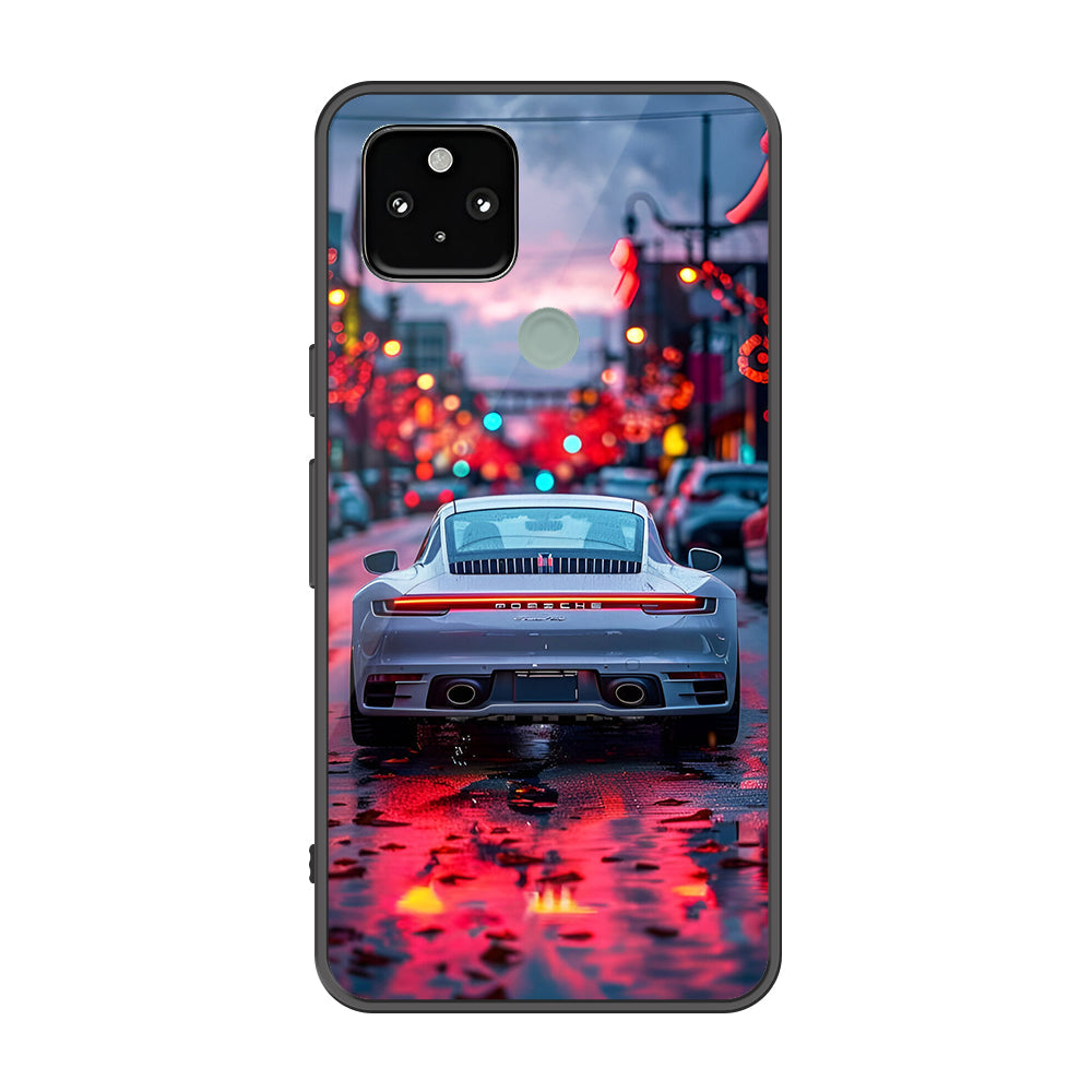 Google Pixel 5 Cover - Car Series - Premium Printed Metal soft Bumper shock Proof Case