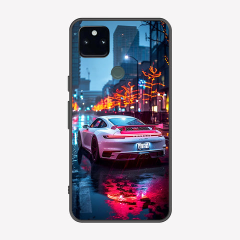 Google Pixel 5a 5G Cover - Car Series - Premium Printed Metal soft Bumper shock Proof Case