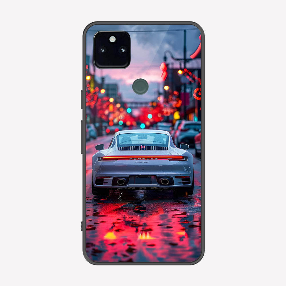 Google Pixel 5a 5G Cover - Car Series - Premium Printed Metal soft Bumper shock Proof Case