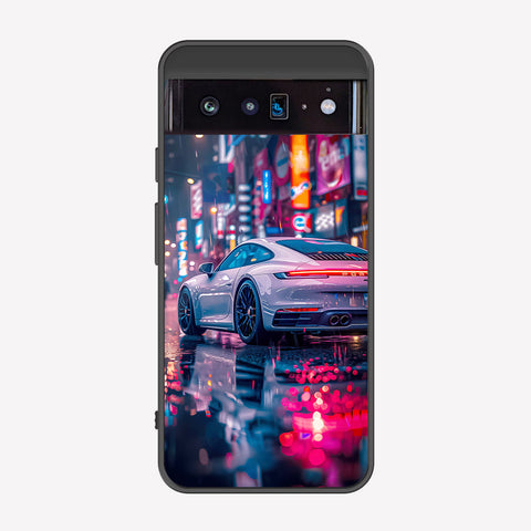 Google Pixel 6 Cover - Car Series - Premium Printed Metal soft Bumper shock Proof Case