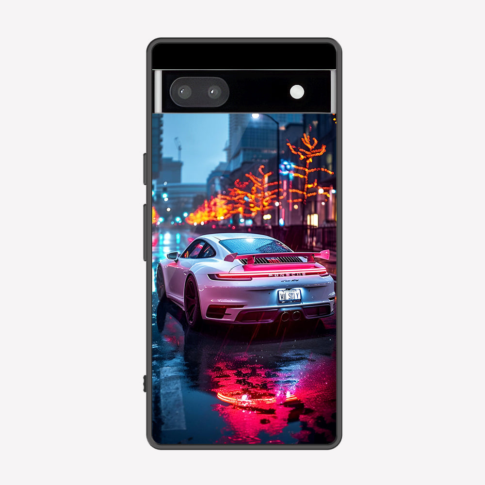 Google Pixel 6a Cover - Car Series - Premium Printed Metal soft Bumper shock Proof Case
