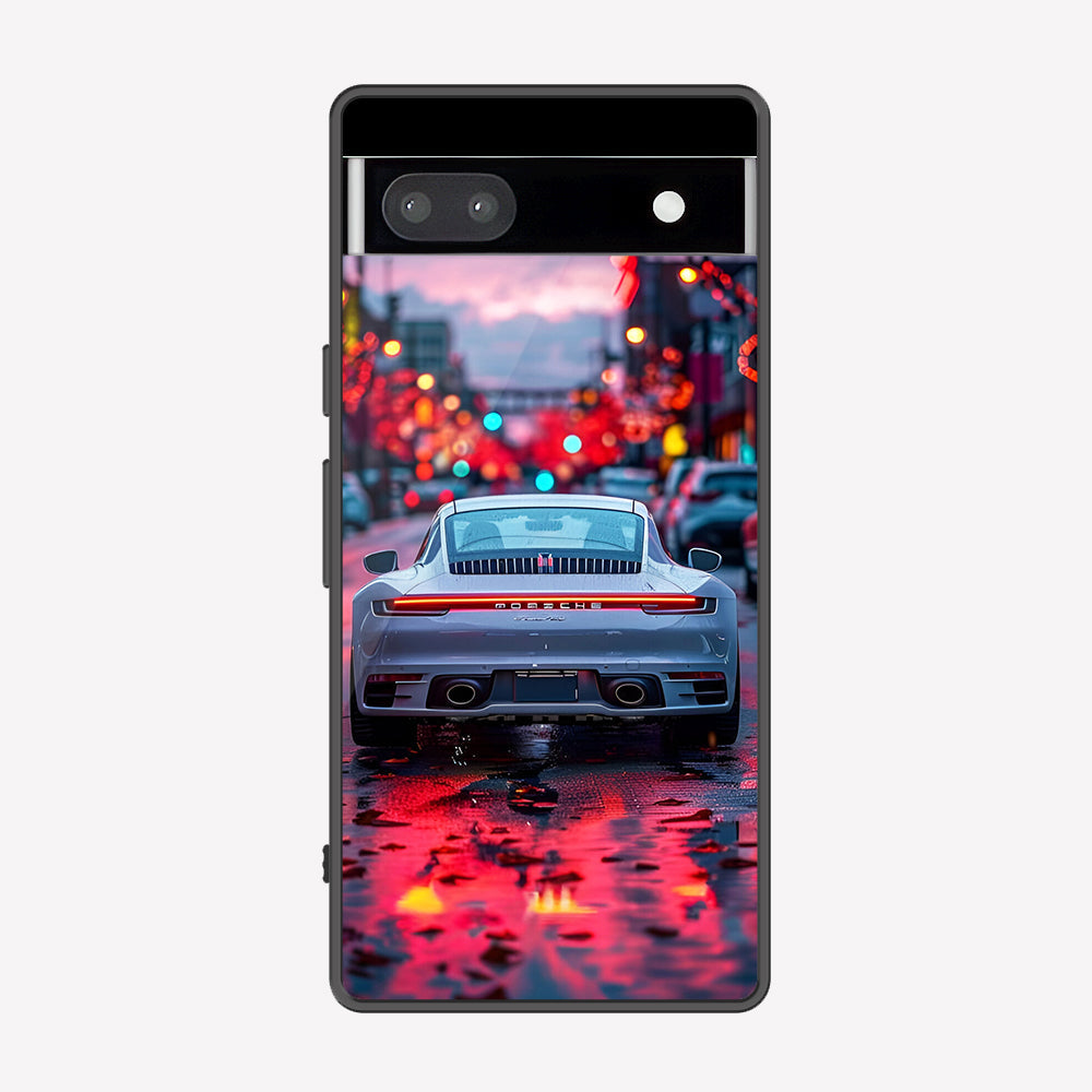 Google Pixel 6a Cover - Car Series - Premium Printed Metal soft Bumper shock Proof Case