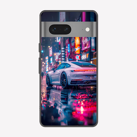 Google Pixel 7 Cover - Car Series - Premium Printed Metal soft Bumper shock Proof Case