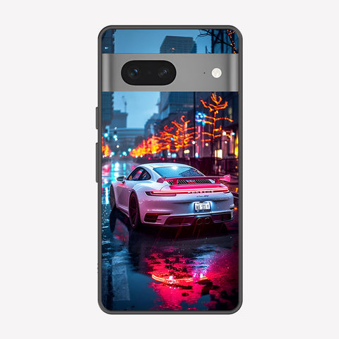 Google Pixel 7 Cover - Car Series - Premium Printed Metal soft Bumper shock Proof Case