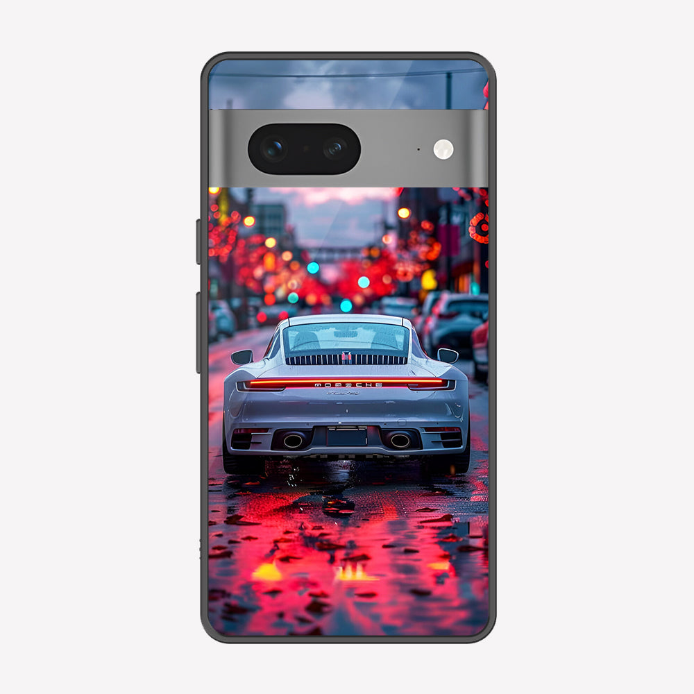 Google Pixel 7 Cover - Car Series - Premium Printed Metal soft Bumper shock Proof Case