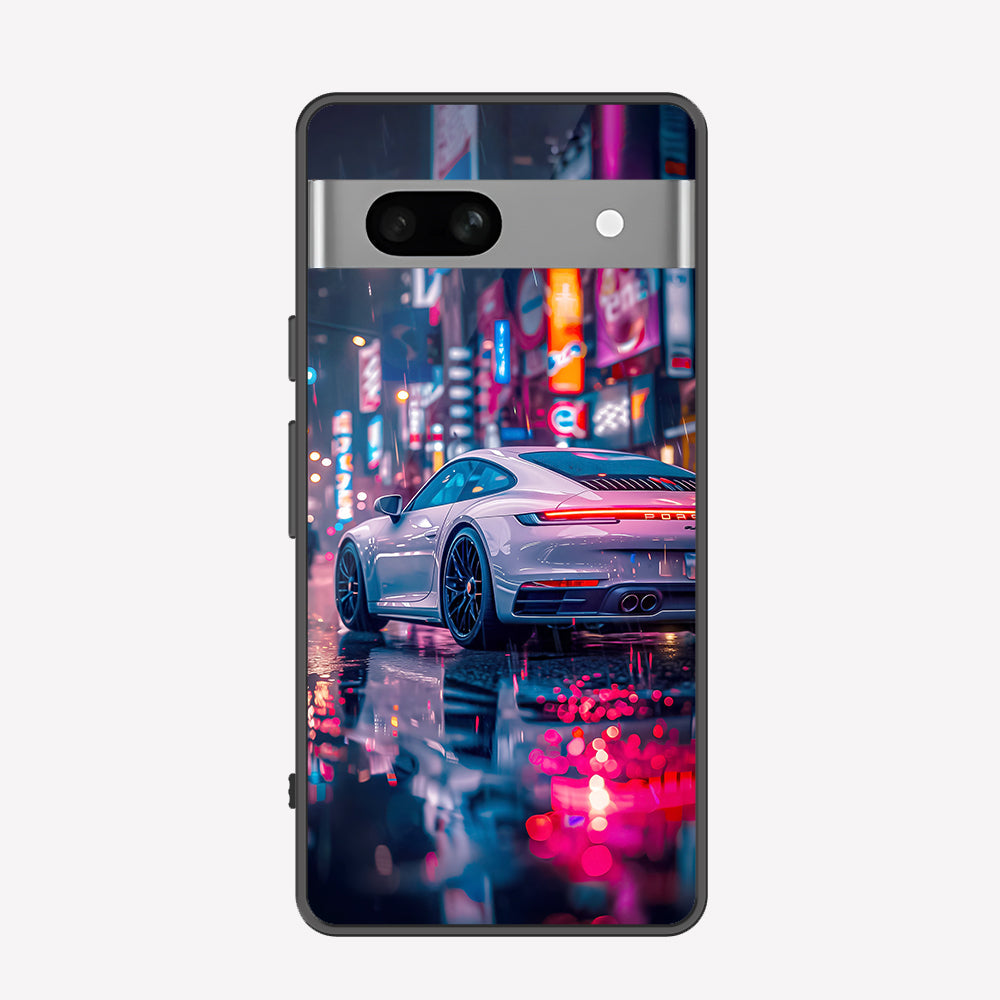 Google Pixel 7a Cover - Car Series - Premium Printed Metal soft Bumper shock Proof Case