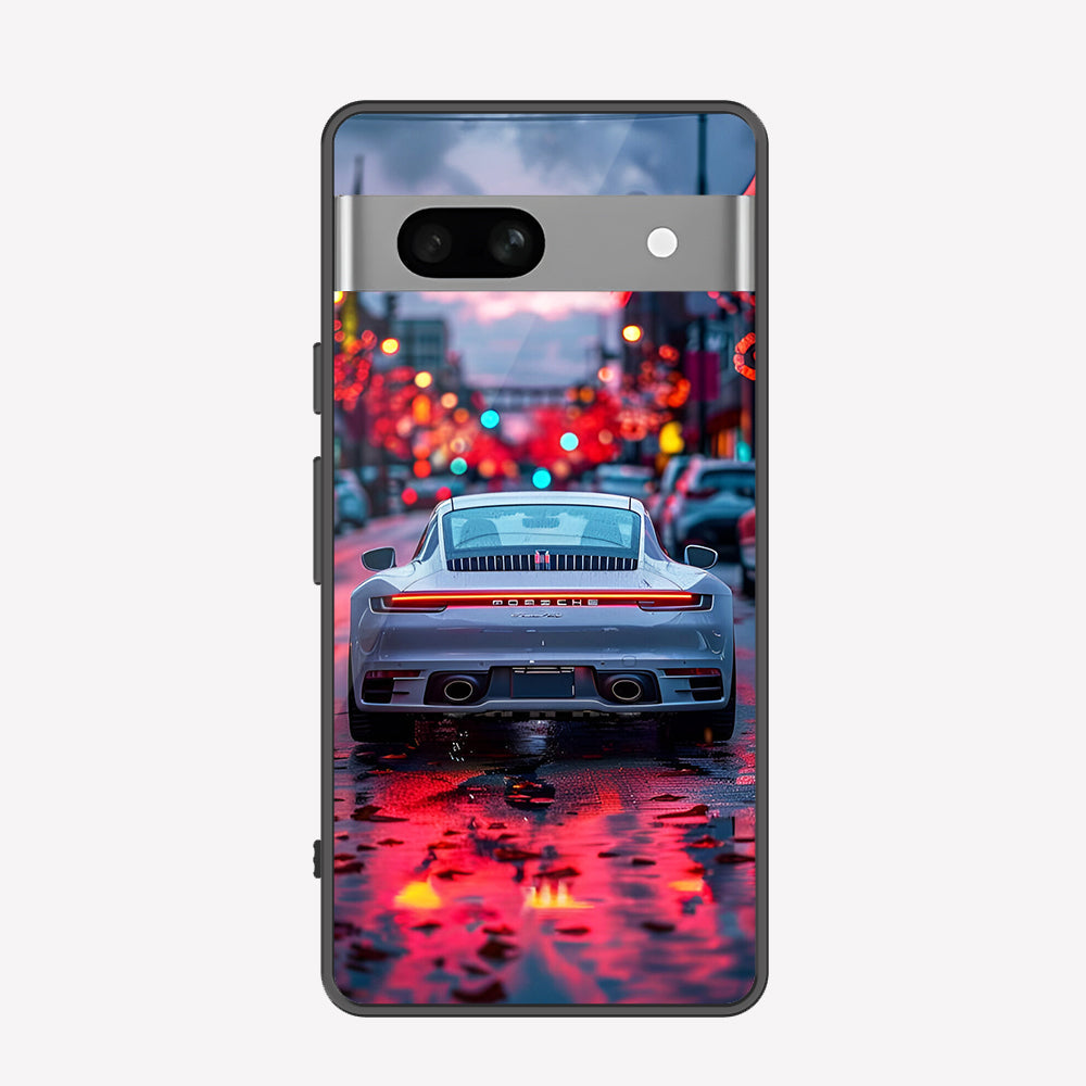 Google Pixel 7a Cover - Car Series - Premium Printed Metal soft Bumper shock Proof Case