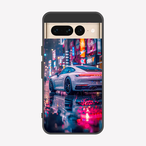Google Pixel 7 Pro Cover - Car Series - Premium Printed Metal soft Bumper shock Proof Case