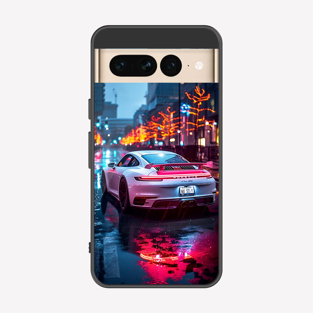 Google Pixel 7 Pro Cover - Car Series - Premium Printed Metal soft Bumper shock Proof Case