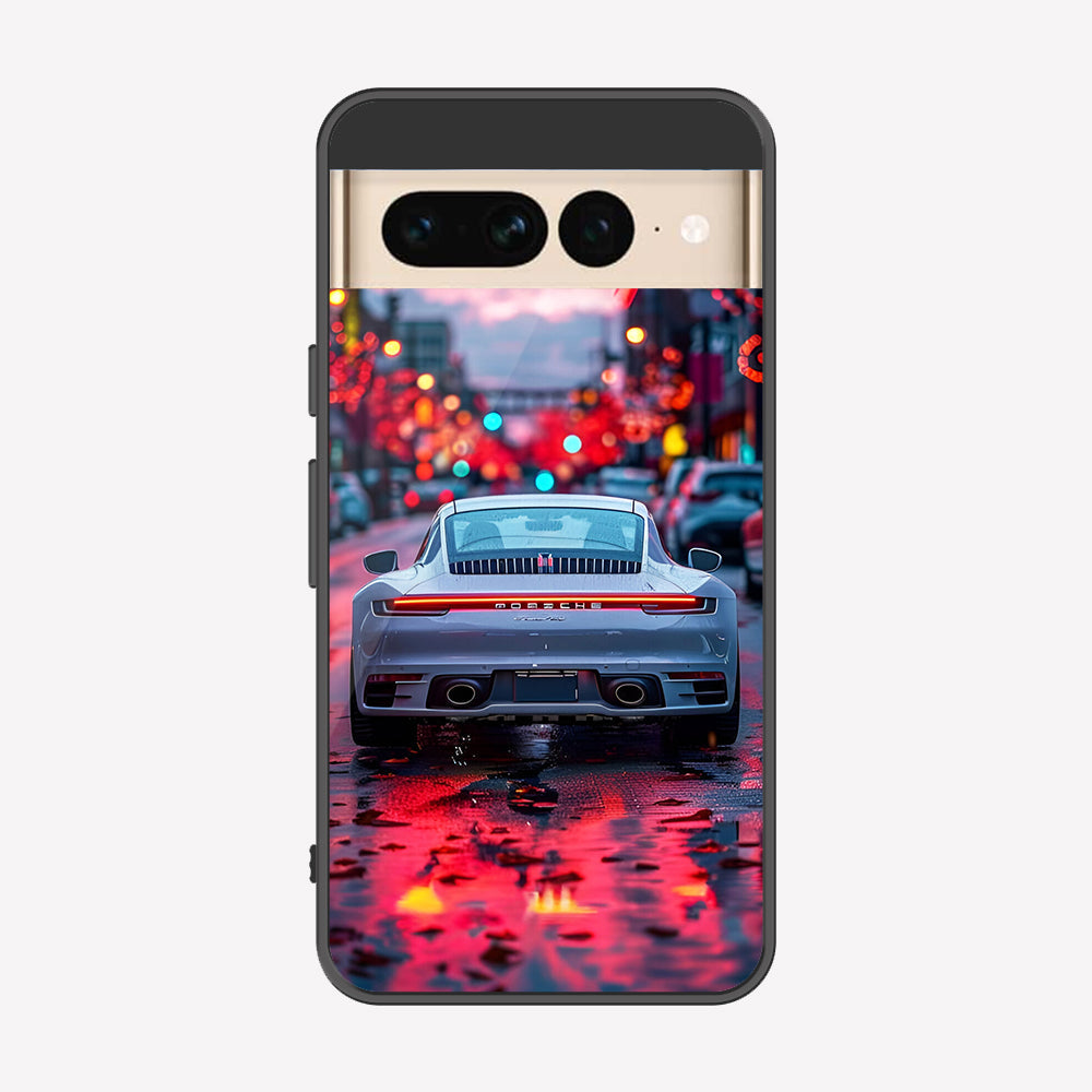 Google Pixel 7 Pro Cover - Car Series - Premium Printed Metal soft Bumper shock Proof Case