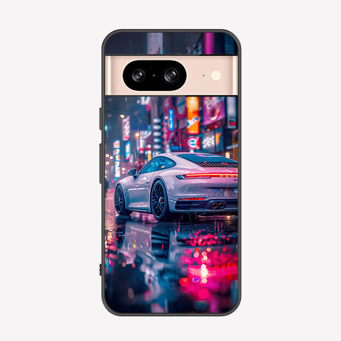 Google Pixel 8 Cover - Car Series - Premium Printed Metal soft Bumper shock Proof Case