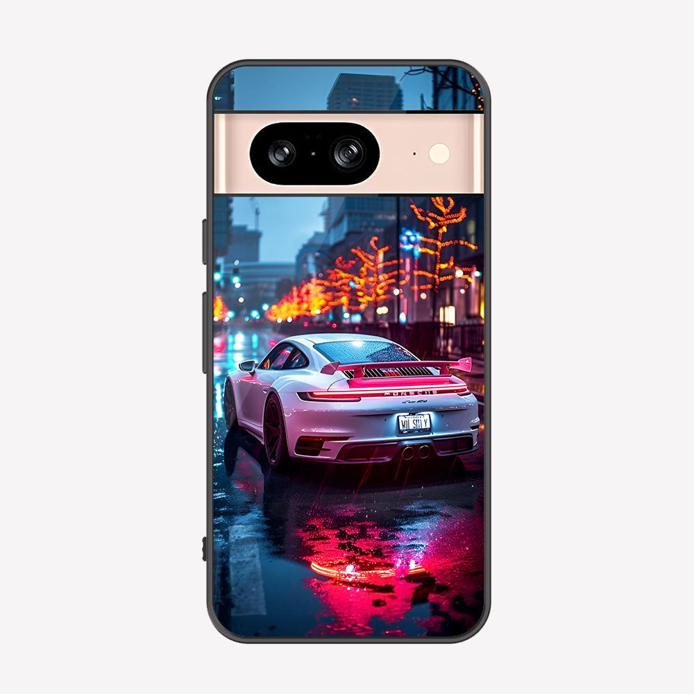 Google Pixel 8 Cover - Car Series - Premium Printed Metal soft Bumper shock Proof Case