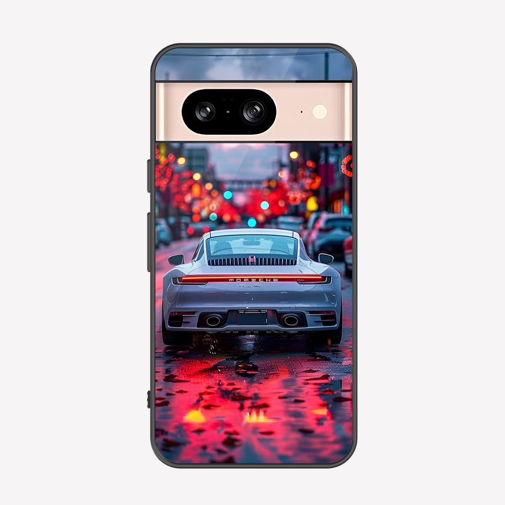 Google Pixel 8 Cover - Car Series - Premium Printed Metal soft Bumper shock Proof Case