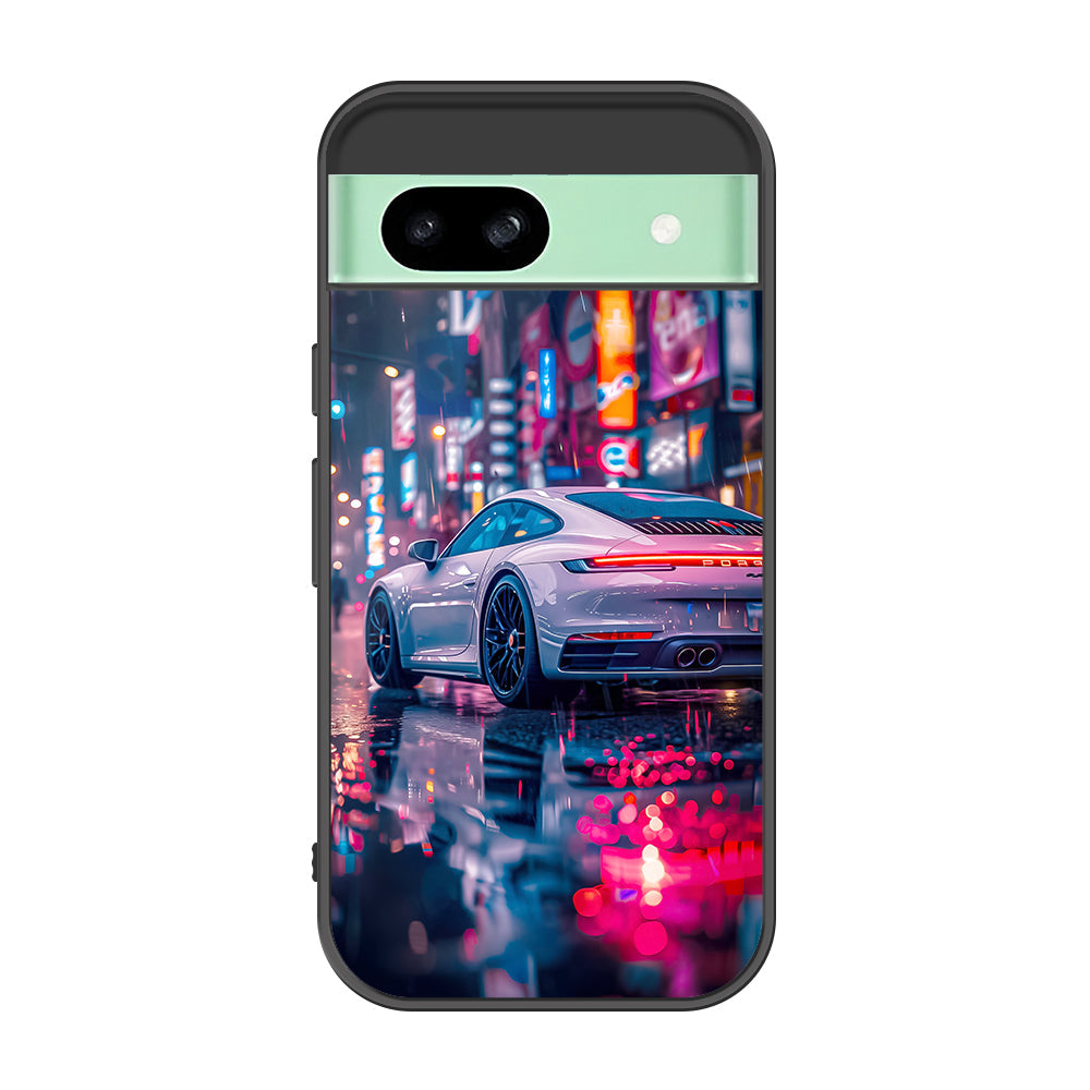 Google Pixel 8a Cover - Car Series - Premium Printed Metal soft Bumper shock Proof Case