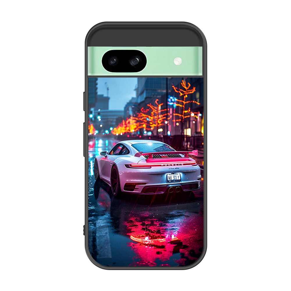 Google Pixel 8a Cover - Car Series - Premium Printed Metal soft Bumper shock Proof Case