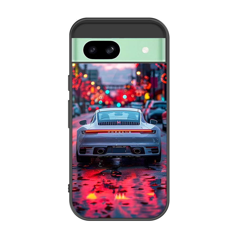 Google Pixel 8a Cover - Car Series - Premium Printed Metal soft Bumper shock Proof Case