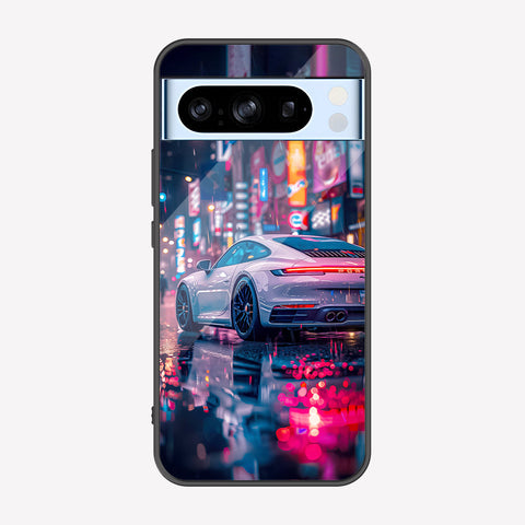 Google Pixel 8 Pro Cover - Car Series - Premium Printed Metal soft Bumper shock Proof Case
