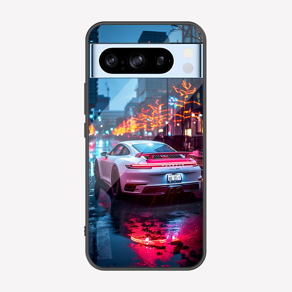 Google Pixel 8 Pro Cover - Car Series - Premium Printed Metal soft Bumper shock Proof Case