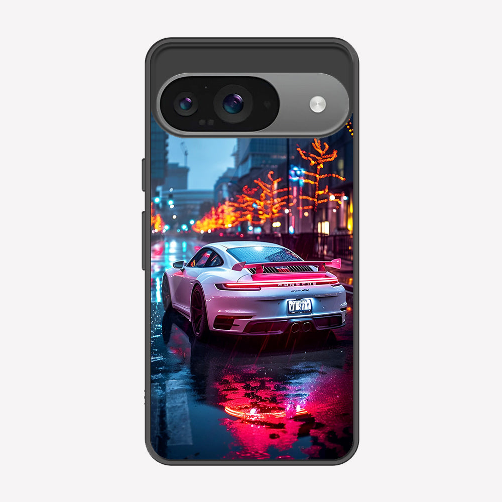 Google Pixel 9 Cover - Car Series - Premium Printed Metal soft Bumper shock Proof Case