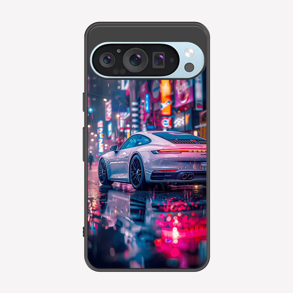 Google Pixel 9 Pro Cover - Car Series - Premium Printed Metal soft Bumper shock Proof Case