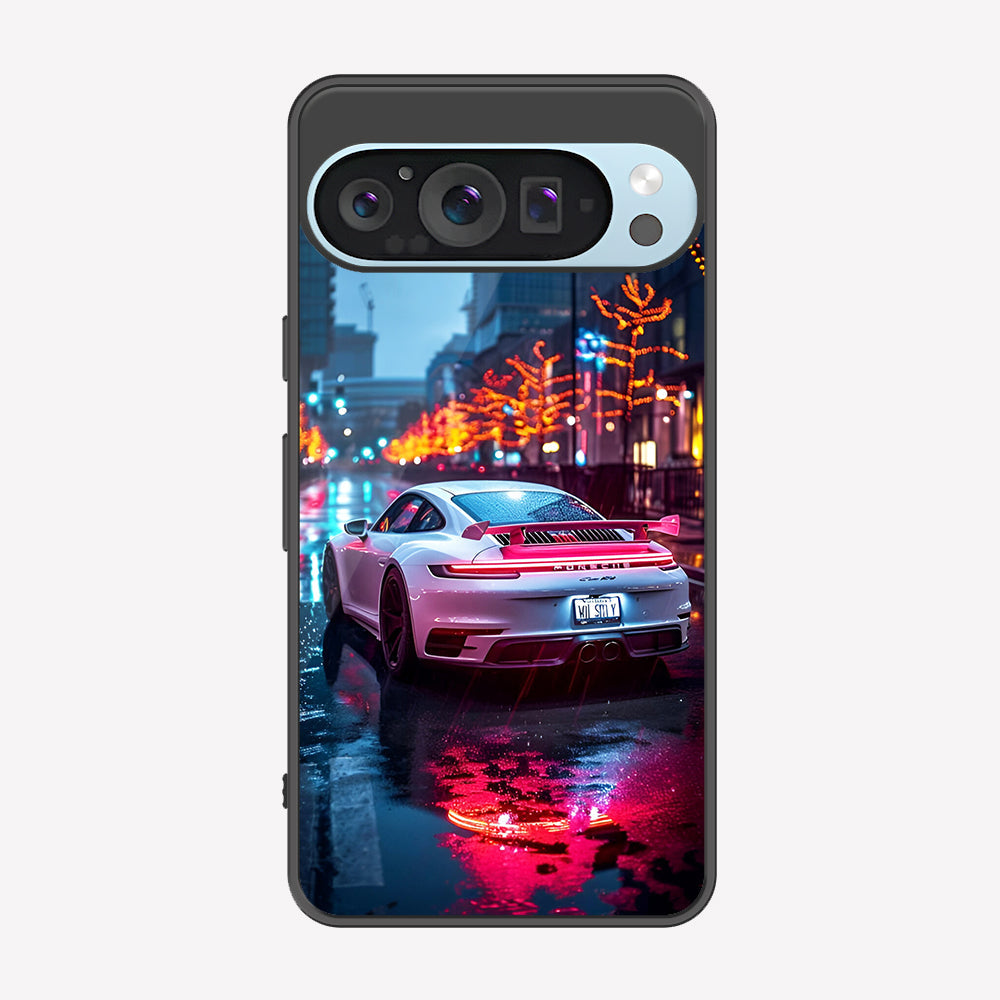 Google Pixel 9 Pro Cover - Car Series - Premium Printed Metal soft Bumper shock Proof Case