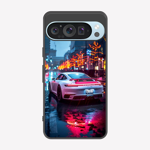 Google Pixel 9 Pro Cover - Car Series - Premium Printed Metal soft Bumper shock Proof Case