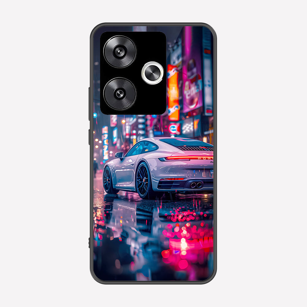 Xiaomi Redmi Turbo 3 Cover - Car Series - Premium Printed Metal soft Bumper shock Proof Case