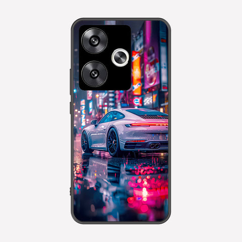 Xiaomi Redmi Turbo 3 Cover - Car Series - Premium Printed Metal soft Bumper shock Proof Case
