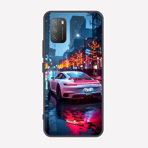 Xiaomi Poco M3 Cover - Car Series - Premium Printed Metal soft Bumper shock Proof Case