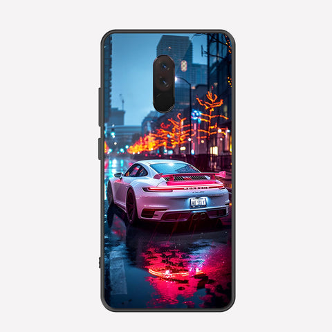 Xiaomi Pocophone F1 Cover - Car Series - Premium Printed Metal soft Bumper shock Proof Case