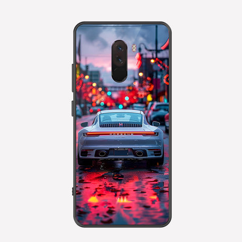 Xiaomi Pocophone F1 Cover - Car Series - Premium Printed Metal soft Bumper shock Proof Case